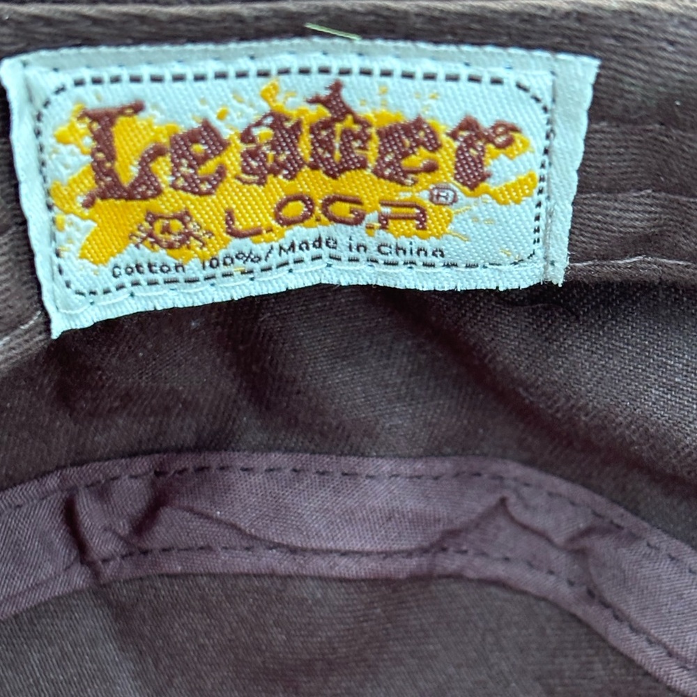 Leader Loga Brown Cap With Yellow Flower Accent - Picture 3 of 6